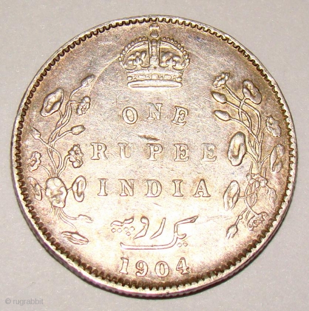 OLD INDIAN SILVER COIN.....                             