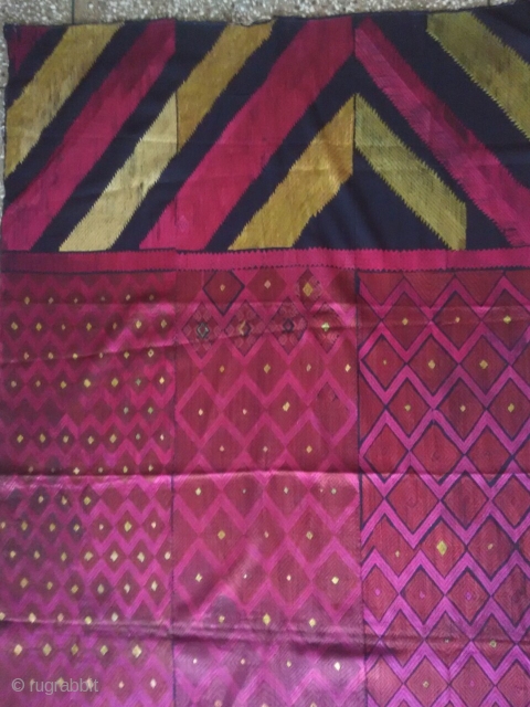 It's a rare black bagh(garden)from sindh Pakistan. It's in a very good condition and is atleast 90years old.generally these are red based bagh but very rarely we can find a black bagh.the  ...