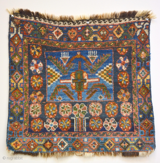 Exceptional Kurdish bag 19th century 64 x 61 cm                        