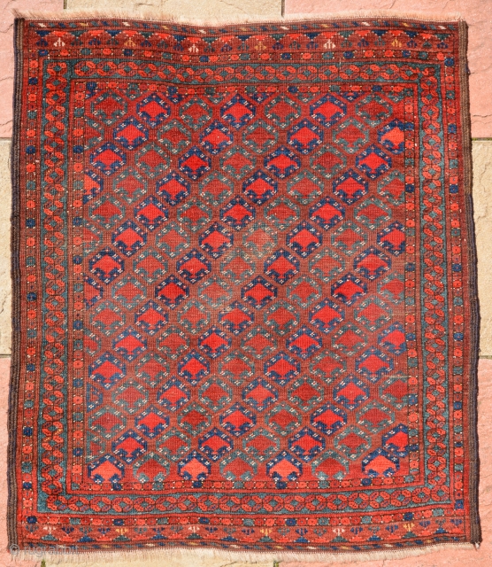 Small Ersari Rug 1900, it's size is 110 x 93 cm. It is not that old but quite rare elements and charming Turkmen.          