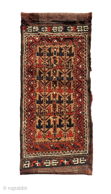 Rare Beautiful Baluch Balisht 82 x 38 cm and 164 cm of complete.                    