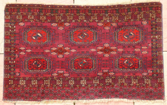 Tekke chuwal Late 19th century sides are missing, size is 122 x 74 cm                   