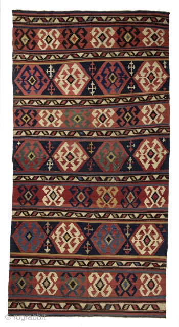 Caucasian Kilim
Perfect Condition
10.4x5.2 ft,
317x160 cm                            