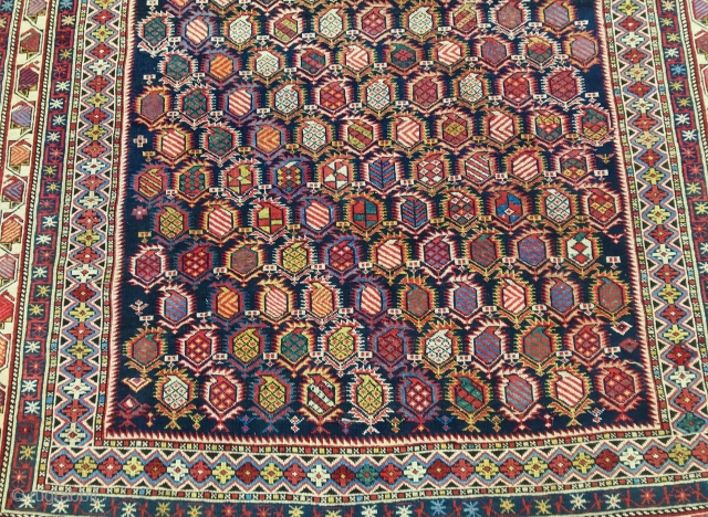 ANTIQUE  CAUCASIAN  SIRVAN MARASALI  PRAYER  RUG  CM 1.50 X 1.20                  