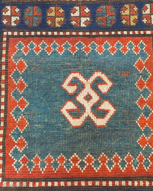 ANTIQUE CAUCASIAN KAZAK BORJALU  CM 2,35 X 1,20 19TH. CENTURY  NATURAL COLORS  ECCELENT  CODITION               