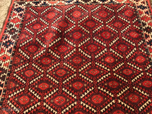 antique turkmen  chiodor rug  cm 1.60 x 1.09  good  condition                   