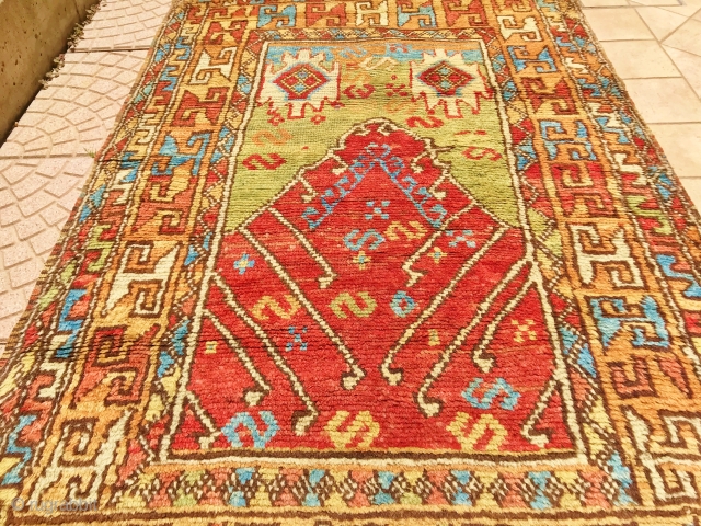 ANATOLIAN AKSARAY PRAYER RUG CM 1,60 X 1.00 1830/50 CIRCA AKSARAY OF MY CITY                   