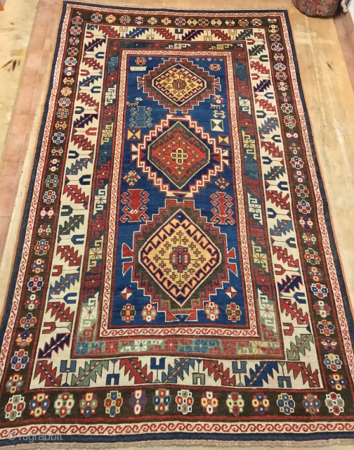 ANTIQUE  CAUCASIAN  KAZAK CM 2.50 X 1.50  1880  CIRCA GOOD  CONDITION                 