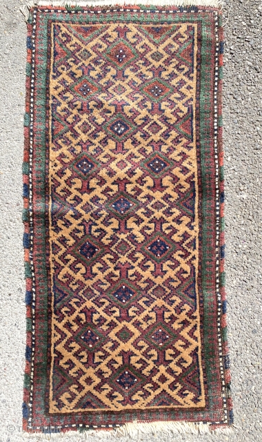 antique Baluch balisht. cm 0,80 x 0,40 19th century natural colors camel  wool                   