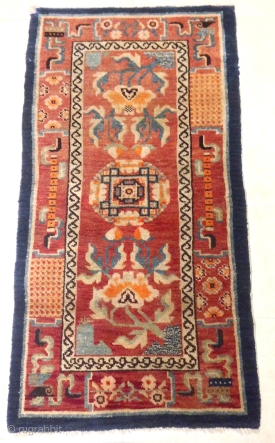  Tibetan khaden carpet cm 1.30 x 0.70  1920 circa                      