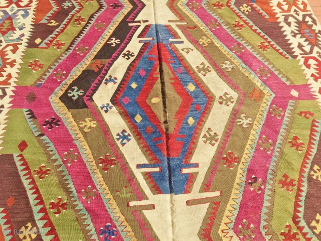 central anatolian kilim cm 3.90 x 1.80  1880/90 circa  very good codition                   