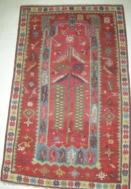 melas rug anatolia  c. 1880 restored some areas size  166 x 100                   