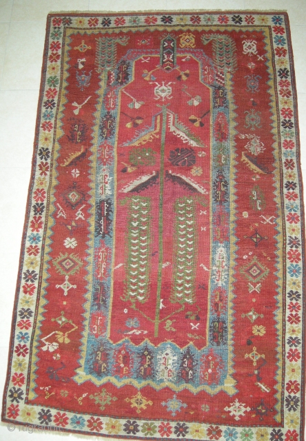 melas rug anatolia  c. 1880 restored some areas size  166 x 100                   