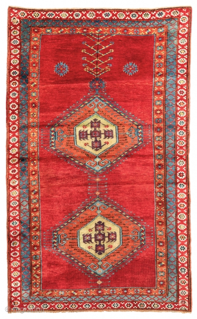 central Anatolia konya KARAMAN  cm 2,33 x 1,41 19th century 
please more info info@anatoliantappeti.com                  
