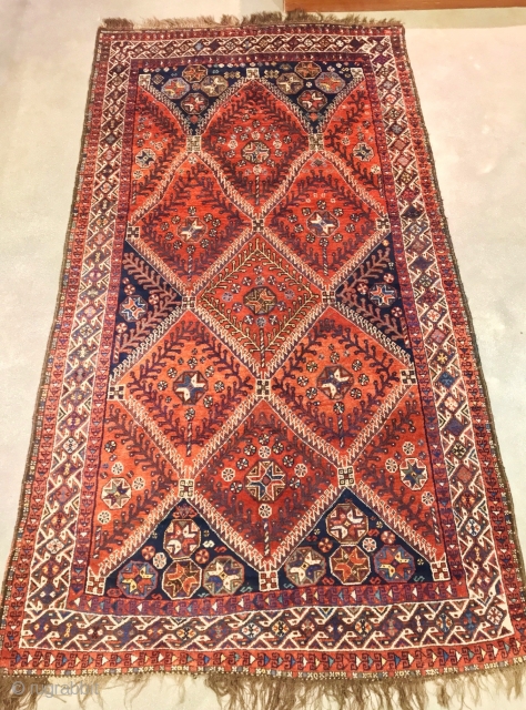 ANTIQUE SHIRAZ PERSIAN   CM 3.12 X 1.75 GOOD CONDITION                      