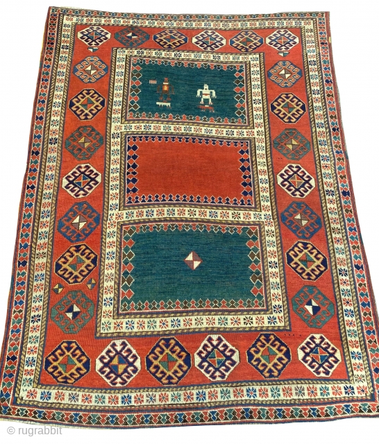 Caucaso Kazak Borjalu -Cm 212 X 160-      ft 7'2" x 5'4"    -mid 19th Century- in very good condiction & natural colours
Collectable Rug 

  