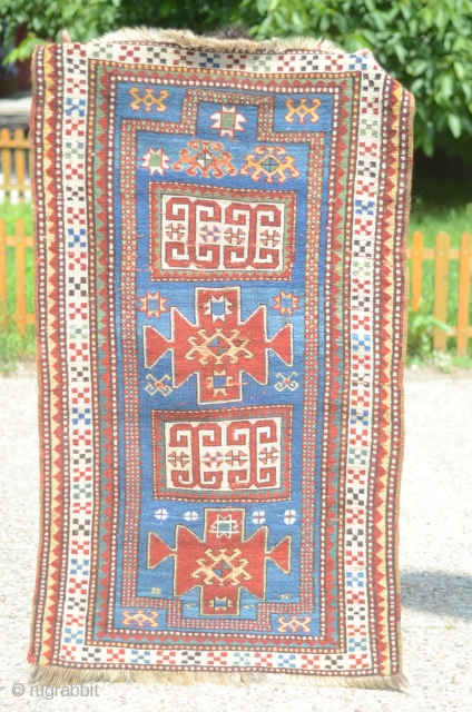 Antique 19th century prayer rug Kazak Karachop                          
