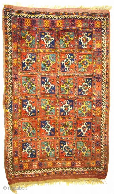 # 789 Antique Kordi rug with "turkmen guls", 125/203 cm, Khorasan, late 19th century, full pile, few restorations, original selvages, good natural colours.

For more offers of wonderful collector's pieces please visit our  ...
