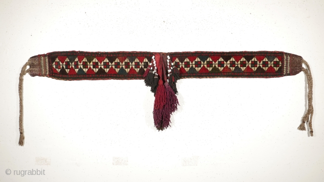 # 1119 Baluch Horse Decoration, 16/160 cm (without tassels), Khorasan, mid 20th century, nice colours, in very good condition!              