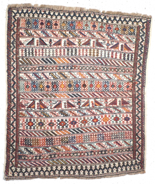 # 1027 Luri-Bakhtiari Khorjin Front, 44/51 cm, Southwest Persia, 1st quarter 20th century, natural dyes, fine sumak, very good condition! 
For a complete overview of our Autumn Exhibition 2017 please look at  ...