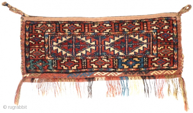 # 926 Kordi Tobreh, 70/27 cm (without tassels), Khorasan, 1st quarter 20th century, rare complete tent bag in "Turkmen Torba" style, natural dyes, very good condition, up to date unpublished design! For  ...