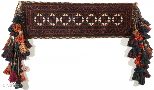 # 1120 Complete Baluch Camel Neck Trapping, 21/70 cm (without tassels), West Afghanistan, 1st quarter 20th century, outstanding wool, good condition! For a complete overview of our Autumn Exhibition 2017 please look  ...