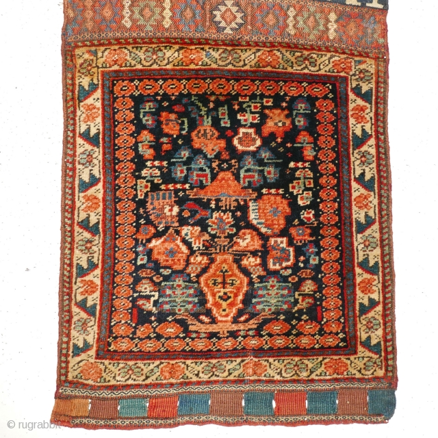 Year-End Sale 2017: Top Collector's Piece - Top Price: # 1093 Kurdish Khorjin Half, 58/129 cm, West Persia, 2nd half 19th century, rare design, beautiful back side, very good condition! For a  ...