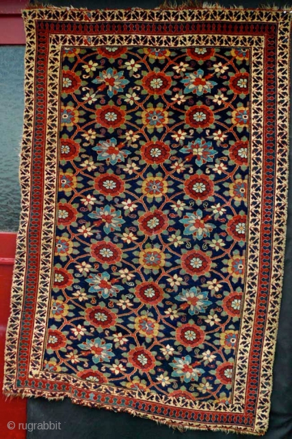 Qajar carpet fragment(s), Veramin, 1.37 X 2.10 m., early 19th century                      