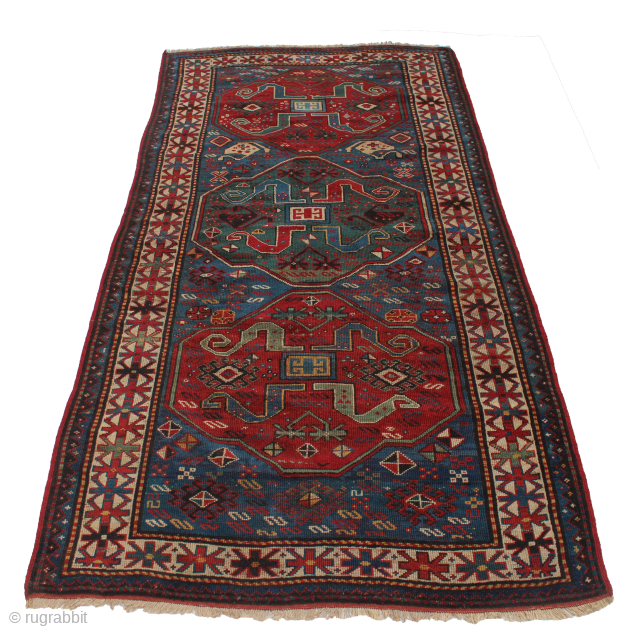 Cloudband Kazak Rug Circa: 1900 Size in Feet: 8'4''x 4'1'' Size in Centimeter: 256cm x 124cm. Please send me directly mail. mian4bro@gmail.com           