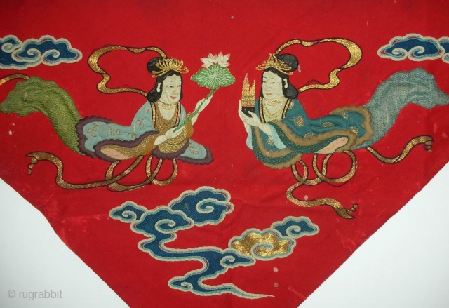 Wool and silk temple cloth, Japan, Meiji (circa 1880), cm 104x105. This is an ‘uchishiki’, a cloth used to decorate altars in Buddhist temples. The origin of the uchishiki can be traced  ...