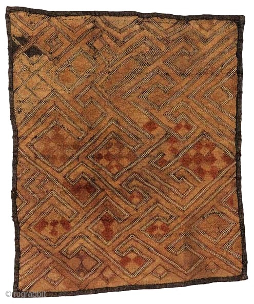 Raffia Textile #19,
KUBA people, DR Congo, circa 1940, cm 56x47 
A genuinely vintage cloth of so-called 'Kuba velvets' showing nice age patina. 
Part of a private collection assembled during the 1960s. Published  ...