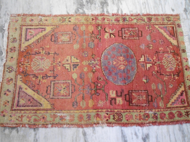 Antique Khotan rug
3 ft 4inches x 5 ft 6 inches
                       