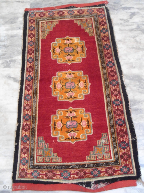 Antique Tibetan rug
 3 ft x 5 ft Approx.
                        