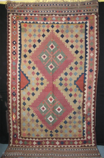 Qashkai kilim size 96" X 55" - 245 cm X 140 cm                     