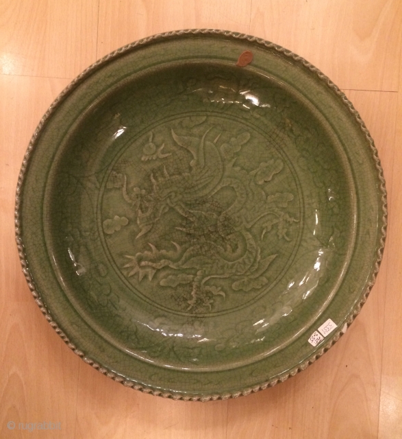 Chine Celadon Plate                              