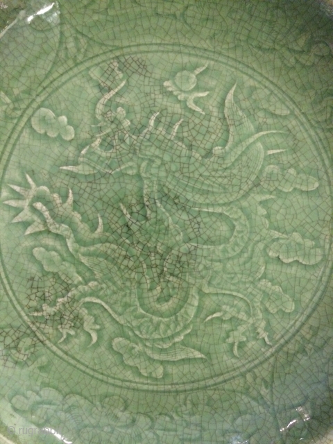 Celadon plate size 42x42cm                             