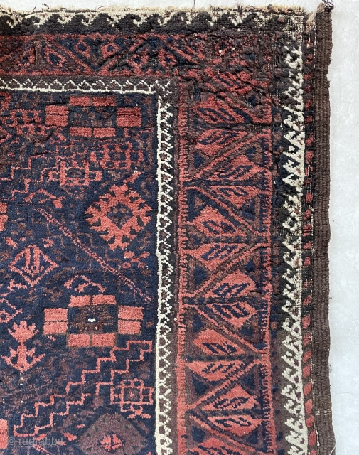 Very old Beluch fragmand carpet size 160x98cm                          