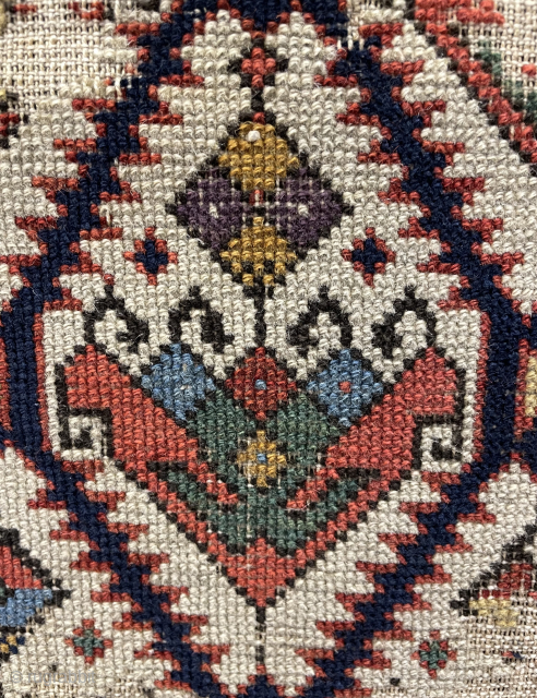 Very beautiful runner rug 1820 or 1840s size 260x110cm                        