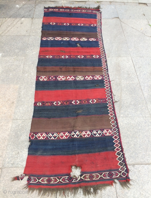 Anatolian kilim size 245x77 cm                            