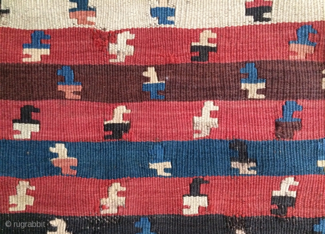 Shahsavan karadag khahjdurt fragmand kilim size 90x173cm                          