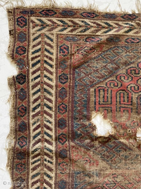 very old beluch fragmand carpet size 143x87cm                          