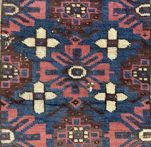 rare blue ground beluch carpet size 130x80cm                          