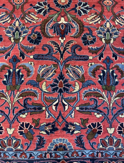 a very nice hamedan ermania baft carpet all colors natural dye  circa 1920s size 525x220cm                 