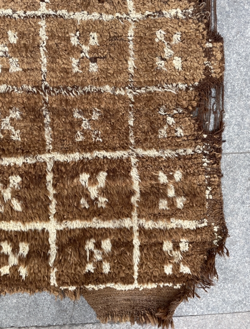 Anatolian Bozkır tulu,only camel and white wool size 176x120cm                        