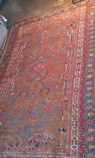 Qashgai rug poor condition 5.05'' X8.04''                           