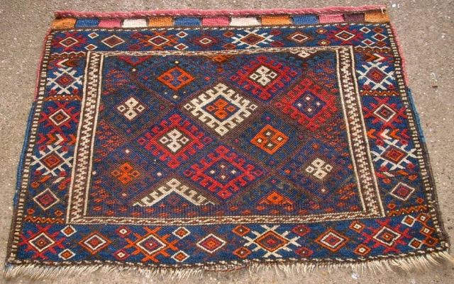 Big kurdish Jaff bag. Size: 118 x 82 cm. thin pile. Used.                     