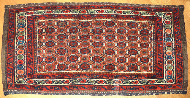Veramin kurd Mafrash front. Size: 56 x 111 cm. Perfect. Good condition. One small repair.                  
