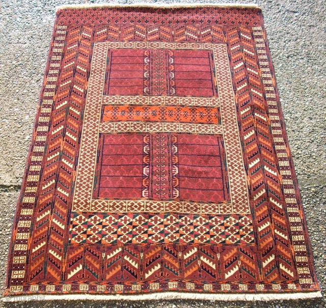 Wonderful turkoman Yomud Hatshlu carpet. Size: 149 x 103 cm. Fine knotting. Good condition. Perfect wool.                 