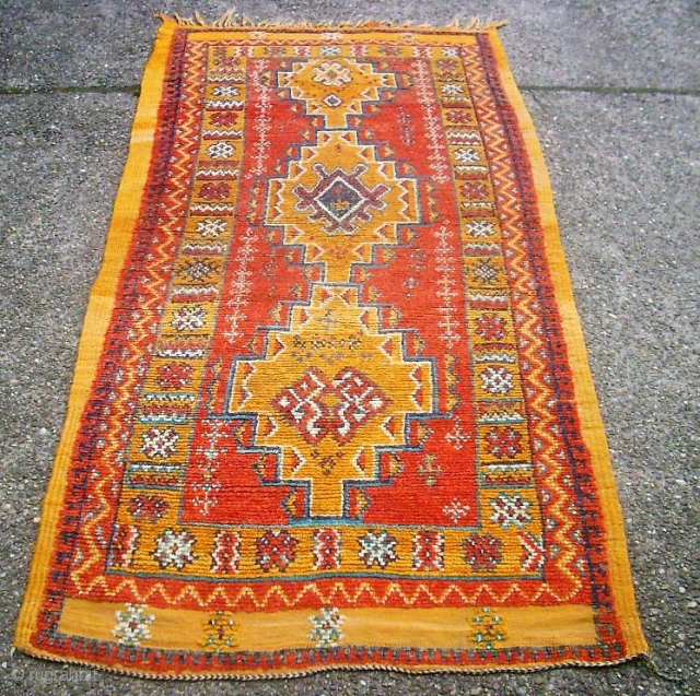 Old North-African Berber rug. Size. 96 x 201 cm. Perfect.                       