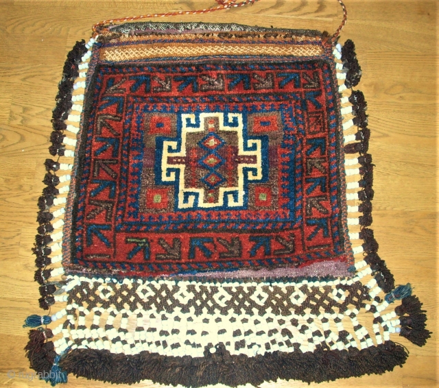 Fantastic Baluch bag. size: 50 x 48 cm. Full pile. Perfect condition.                     